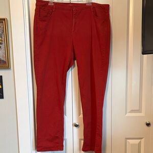 Vibrant Rust Straight Leg Women's Jeans